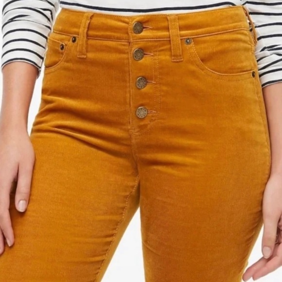 J. Crew Pants - J. Crew Mustard Yellow Corduroy 9” High-Rise Skinny Jeans 25